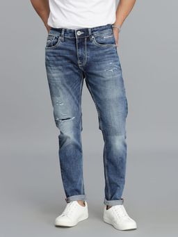 ROOKIES - Med Blue 5 Pocket Low-Rise Ankle Length Jeans