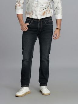 ROOKIES - Dark Blue 5 Pocket Mid-Rise Slim Straight Fit Jeans