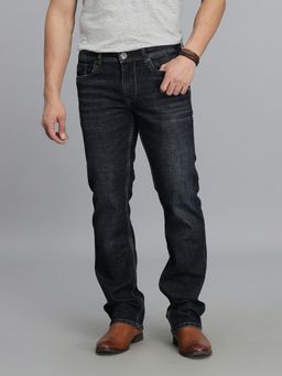 ROOKIES - Dark Blue 5 Pocket Mid Rise Loose Boot Leg Jeans