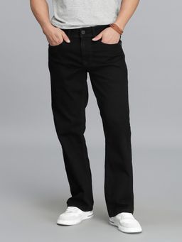 ROOKIES - Black 5 Pocket Mid Rise Loose Cropped Jeans