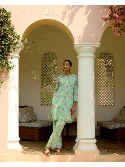 Farm Loom - Women Green Pure Cotton Floral Co-Ord Set