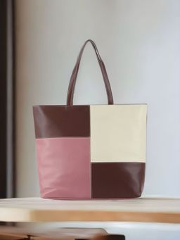 Toteteca - Colorblock Handbag-Pink