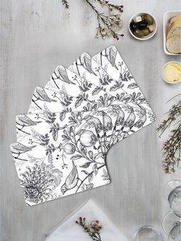 Space of Joy - Vintage Chrysanthemum Premium Printed Rectangular MDF Wooden Placemats