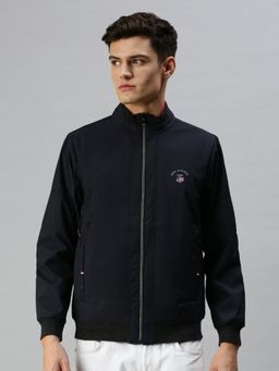 SHOWOFF - Men Casual Solid Reversible Navy Blue Jacket