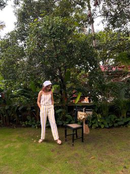 The Terra Tribe - Dona Yellow Stripes Strap Top