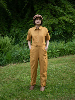 The Terra Tribe - Solid/Plain Mustard Jumpsuit (Set of 2)
