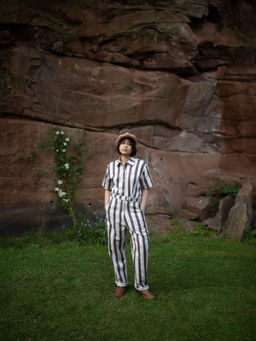 The Terra Tribe - Stripes Grey Jumpsuit (Set of 2)