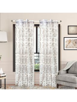 At Home by Nilkamal - Arias Luxuria Sheers Long Door Curtain Grey (Set of 2)