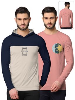 BULLMER - Printed Full Sleeve Sweatshirts For Men Multi-color (Pack of 2)