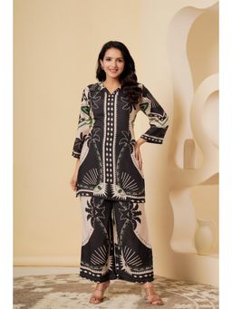 Gahan - Printed Black Co-Ord Set