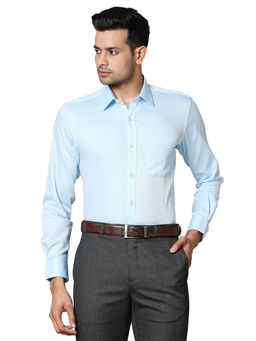 Raymond - Men Medium Petrol Blue Shirt
