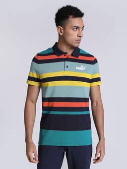Puma - Variegated Striper Mens Green T-shirt
