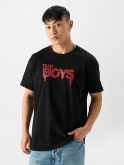 The Souled Store - Official The Boys Logo Men Relaxed Fit T-Shirts