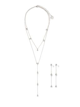 Forever New - Monica Necklace and Earring Set Silver