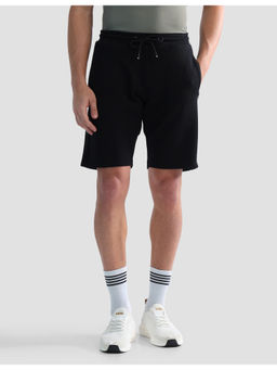 U.S. POLO ASSN. - Men Black Mid Rise Solid Active Shorts