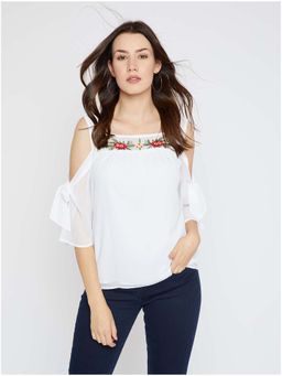 RARE - Women White Solid Top