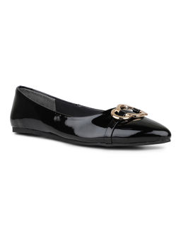 Inc.5 - Womens Black Casual Solid Pointed Ballerina