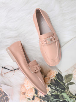 Ronnie Grey - Women Pink Textured Loafers