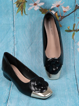 Ronnie Grey - Women Black Solid Pump Heels