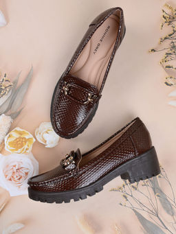 Ronnie Grey - Women Coffee Animal Print Loafers