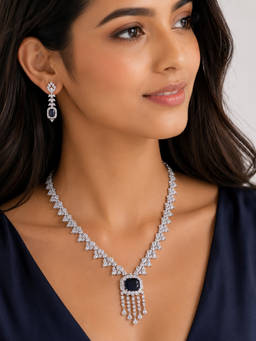 Miora - Multicolor Empress Glow Necklace and Earrings