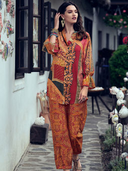 Sindh Fashion - Rust Printed Co-Ord (Set of 2)