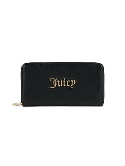 Juicy Couture - Womens Area Pebbled Zip Around Wallet - Black