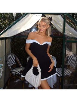 Miakee - Carolis Black Solid Mini Dress