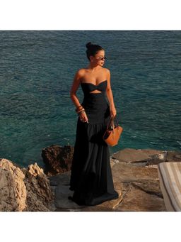 Miakee - Cruz Black Strapless Maxi Dress