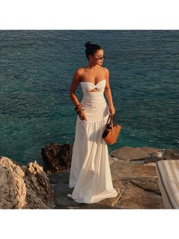 Miakee - Cruz White Strapless Maxi Dress