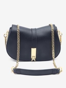 Tommy Hilfiger - Solid Navy Blue Pu Sling Bag