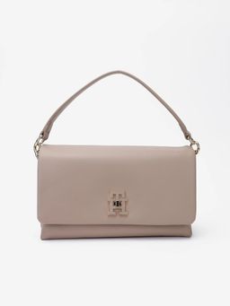 Tommy Hilfiger - Solid Beige Polyester Sling Bag