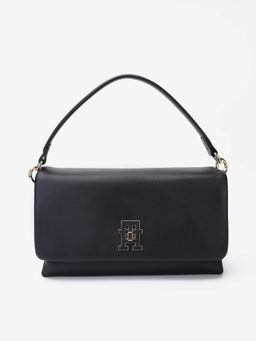 Tommy Hilfiger - Solid Black Polyester Sling Bag