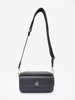 Tommy Hilfiger - Solid Black Pu Sling Bag