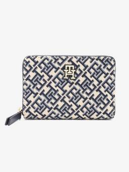 Tommy Hilfiger - Logo Navy Blue Polyester Zip-Around Wallet