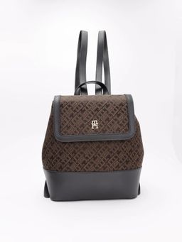 Tommy Hilfiger - Logo Brown Polyester Backpack