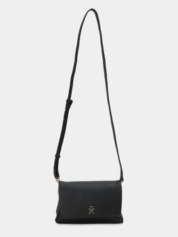 Tommy Hilfiger - Solid Black Polyester Sling Bag