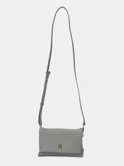 Tommy Hilfiger - Solid Grey Polyester Sling Bag