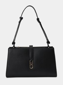 Tommy Hilfiger - Solid Black Pu Shoulder Bag