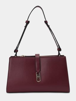 Tommy Hilfiger - Solid Red Pu Shoulder Bag