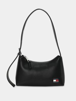 Tommy Hilfiger - Solid Black Pu Shoulder Bag