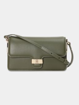 Tommy Hilfiger - Solid Green Pu Sling Bag