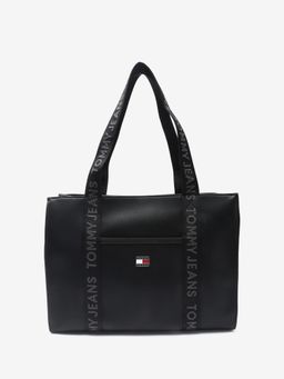 Tommy Hilfiger - Logo Black Pu Tote bag