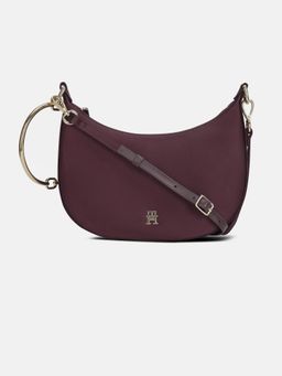 Tommy Hilfiger - Solid Wine Polyester Sling Bag