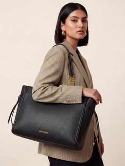 Accessorize London - Women's Black Ravia Tote Bag