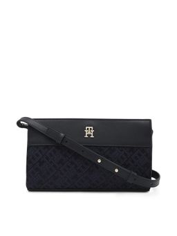 Tommy Hilfiger - Logo Navy Blue Pu Crossbody Bag