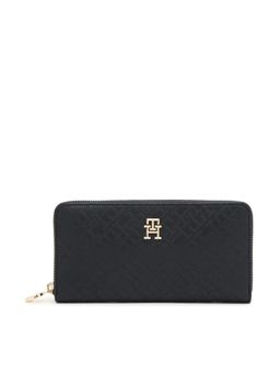 Tommy Hilfiger - Logo Black Pu Zip-Around Wallet