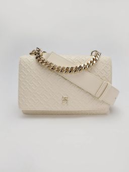 Tommy Hilfiger - Logo Off White Pu Sling Bag