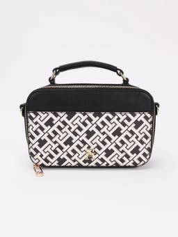 Tommy Hilfiger - Logo Black Pu Sling Bag