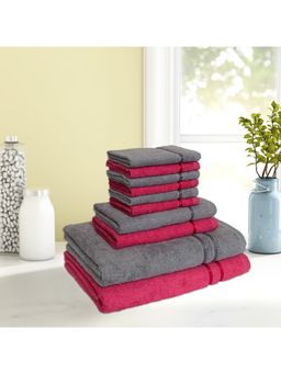 SPACES - Cotton Towel Combo Quick To Dry Attractive Border High Absorbency